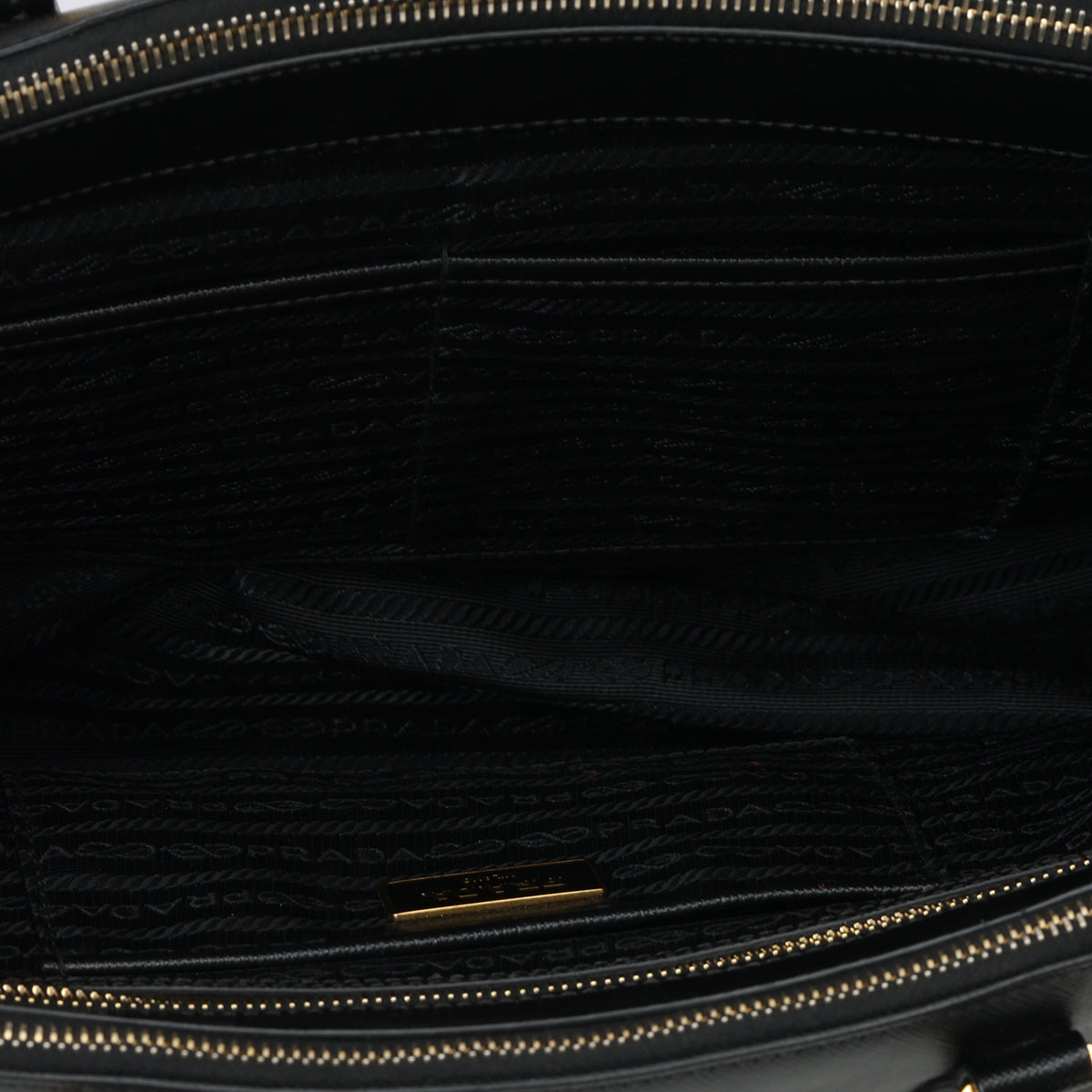 Galleria Black Large Saffiano Leather Tote