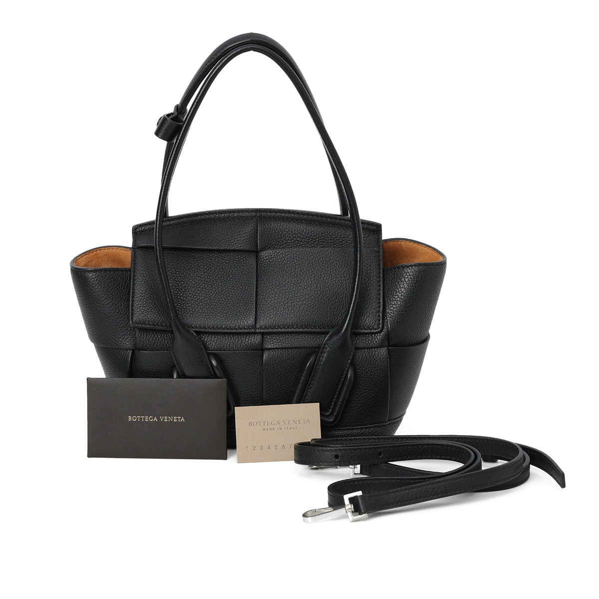 Black Mini Acro Top Handle Bag