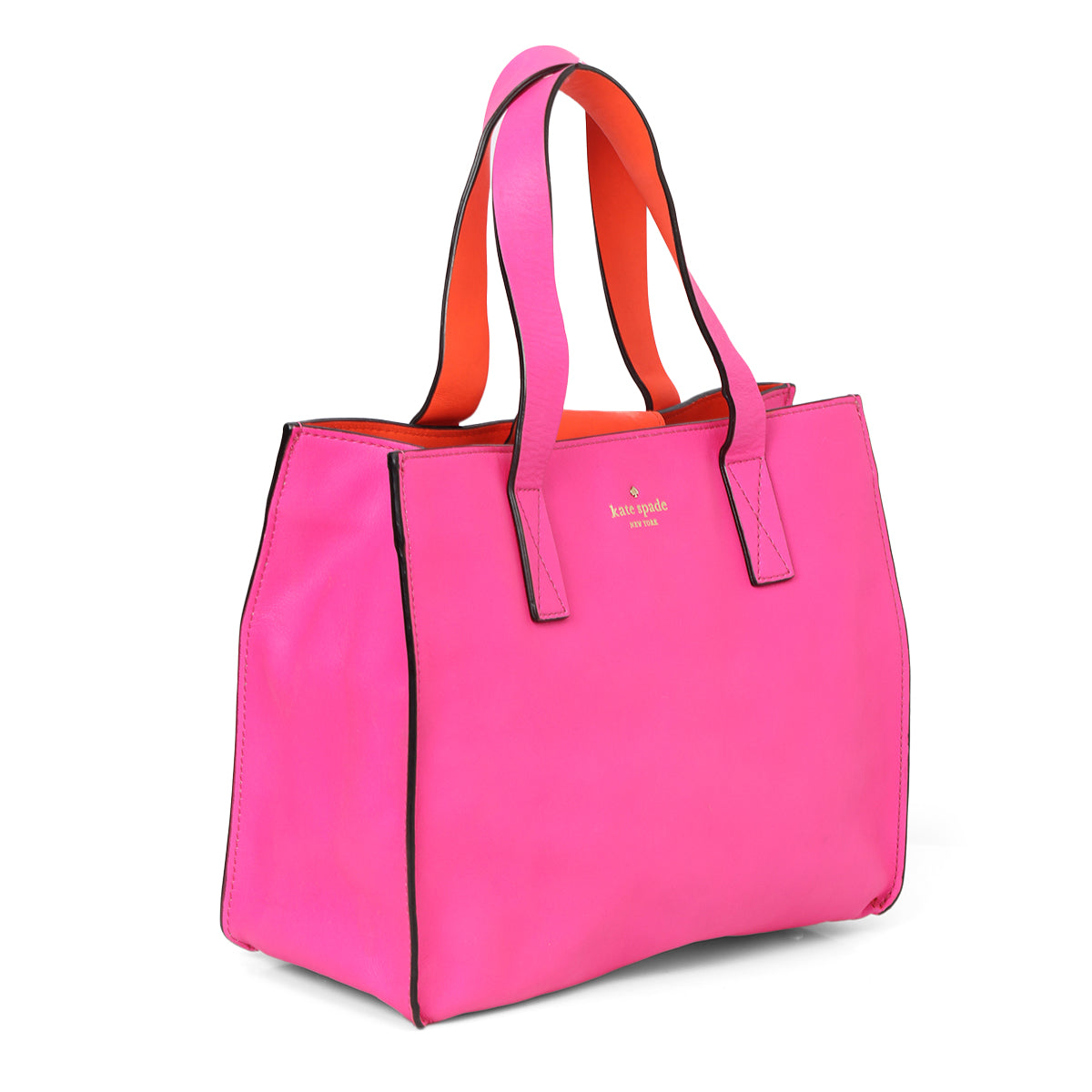 Fuchsia Leather Shopping Tote