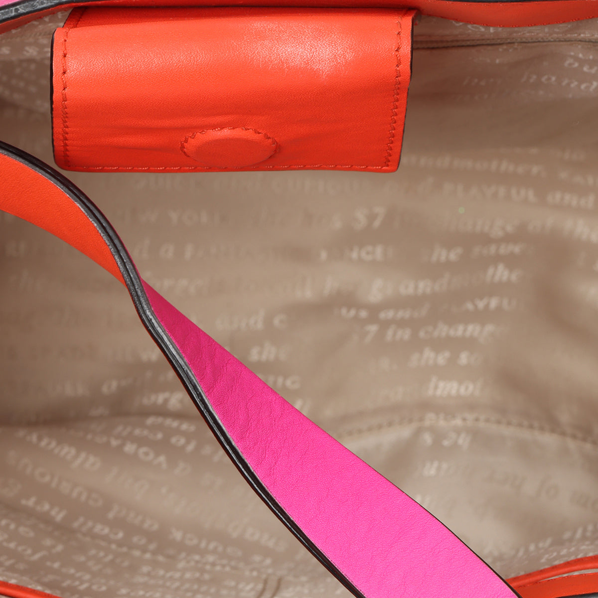 Fuchsia Leather Shopping Tote