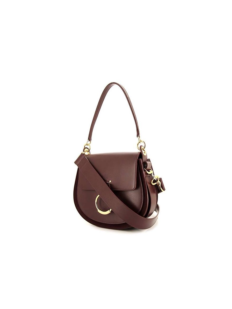 Tess Burgundy Large Leather Handbag