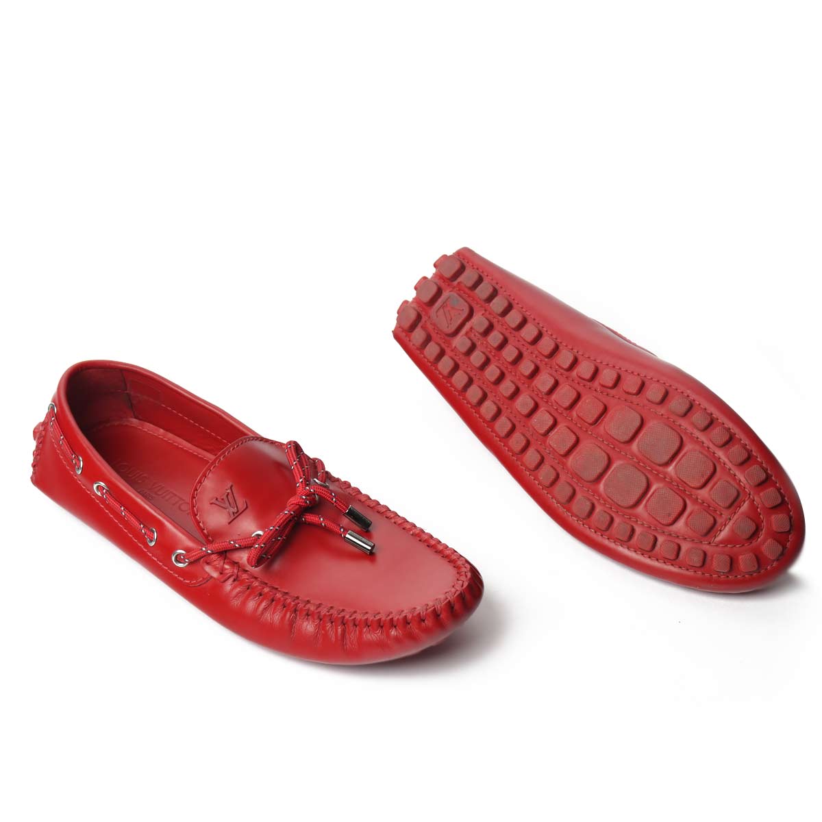 Men's Red Leather loafers Size 7.5
