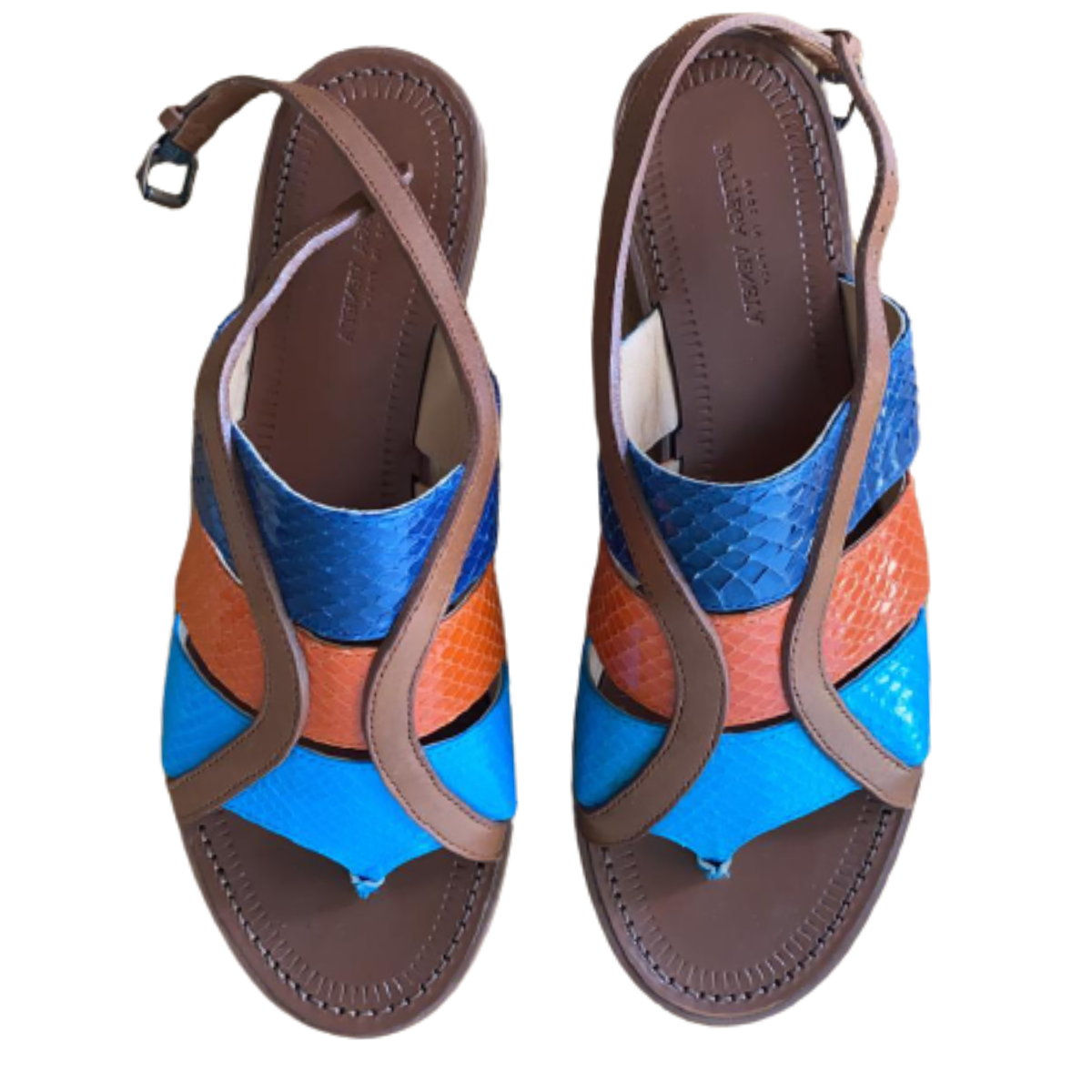 Sandal Multi Colour Blue Mult Flats/Size 35.5