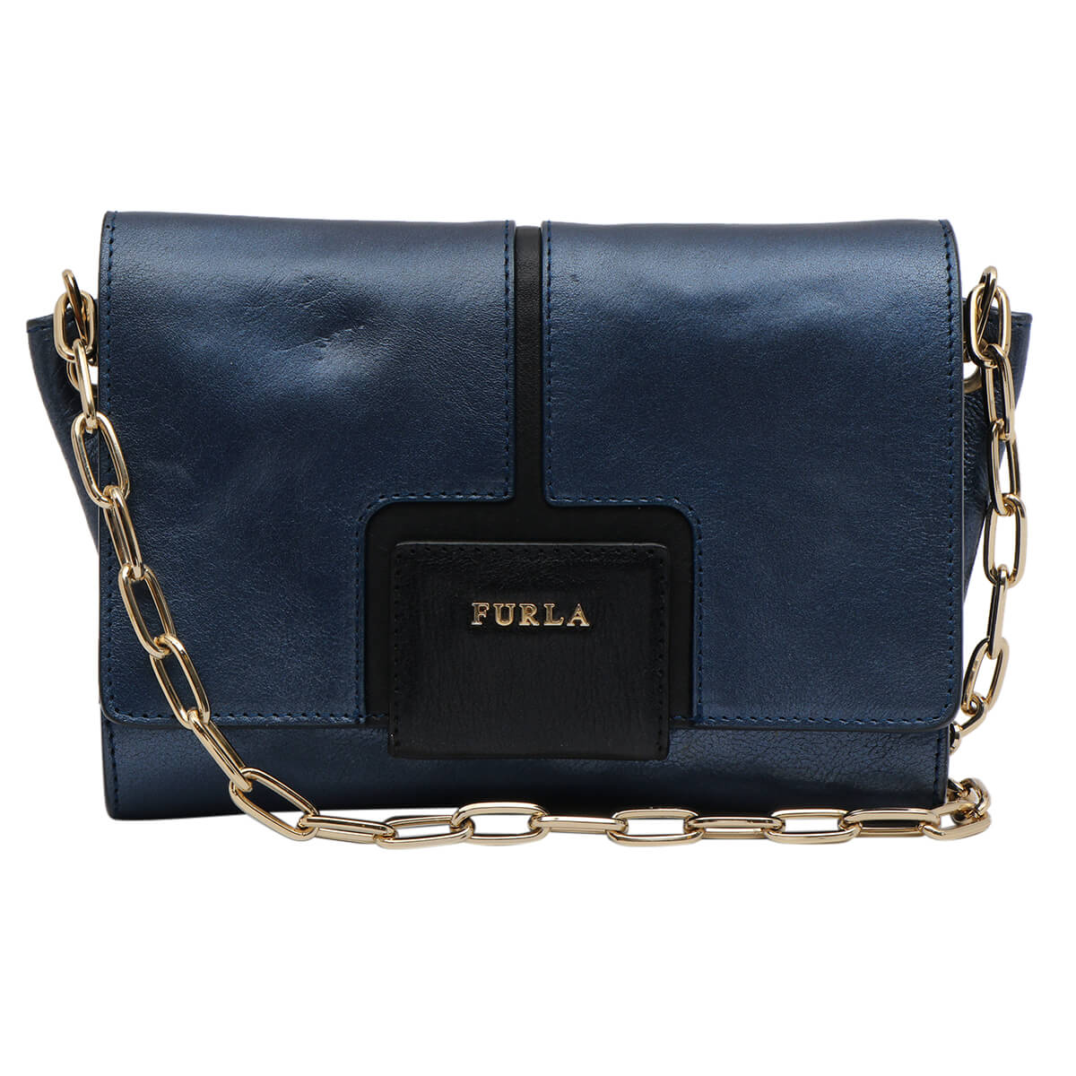 Zizi Saffiano Leather Chain Clutch Shoulder Bag