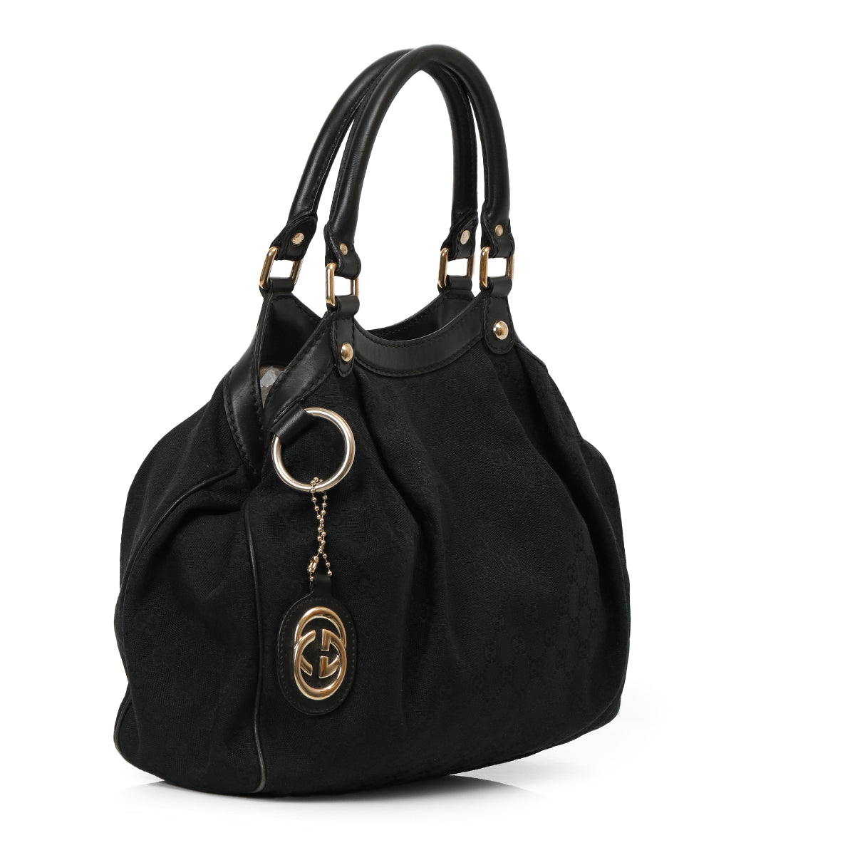 Black GG Canvas & Leather Medium Sukey Tote