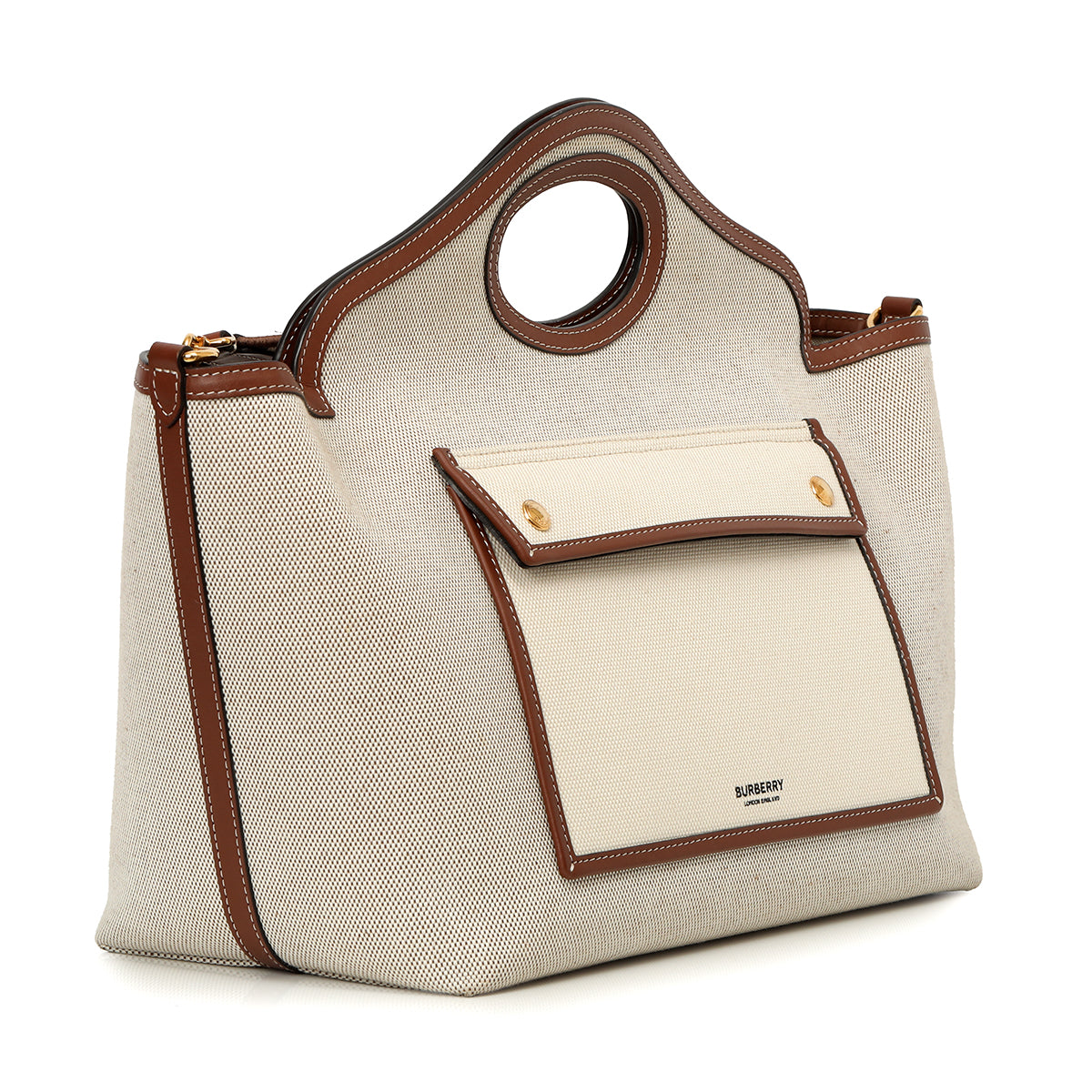 Horseferry Print Canvas Pocket Tote One Size