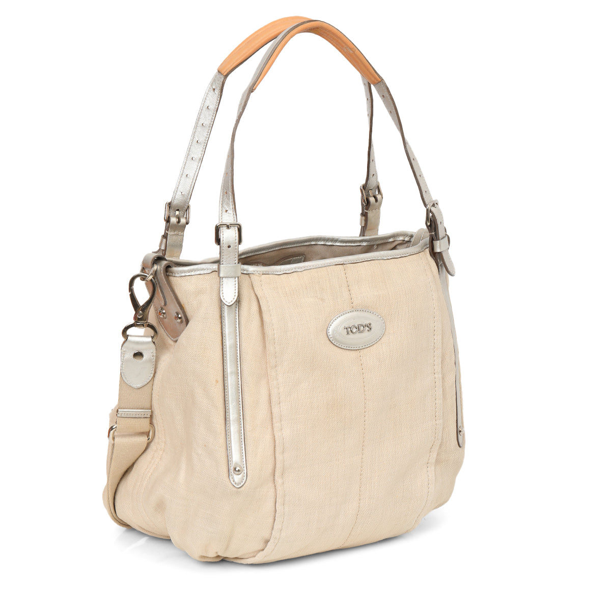 Beige Linen G-Line Easy Sacca Grande Tote Bag