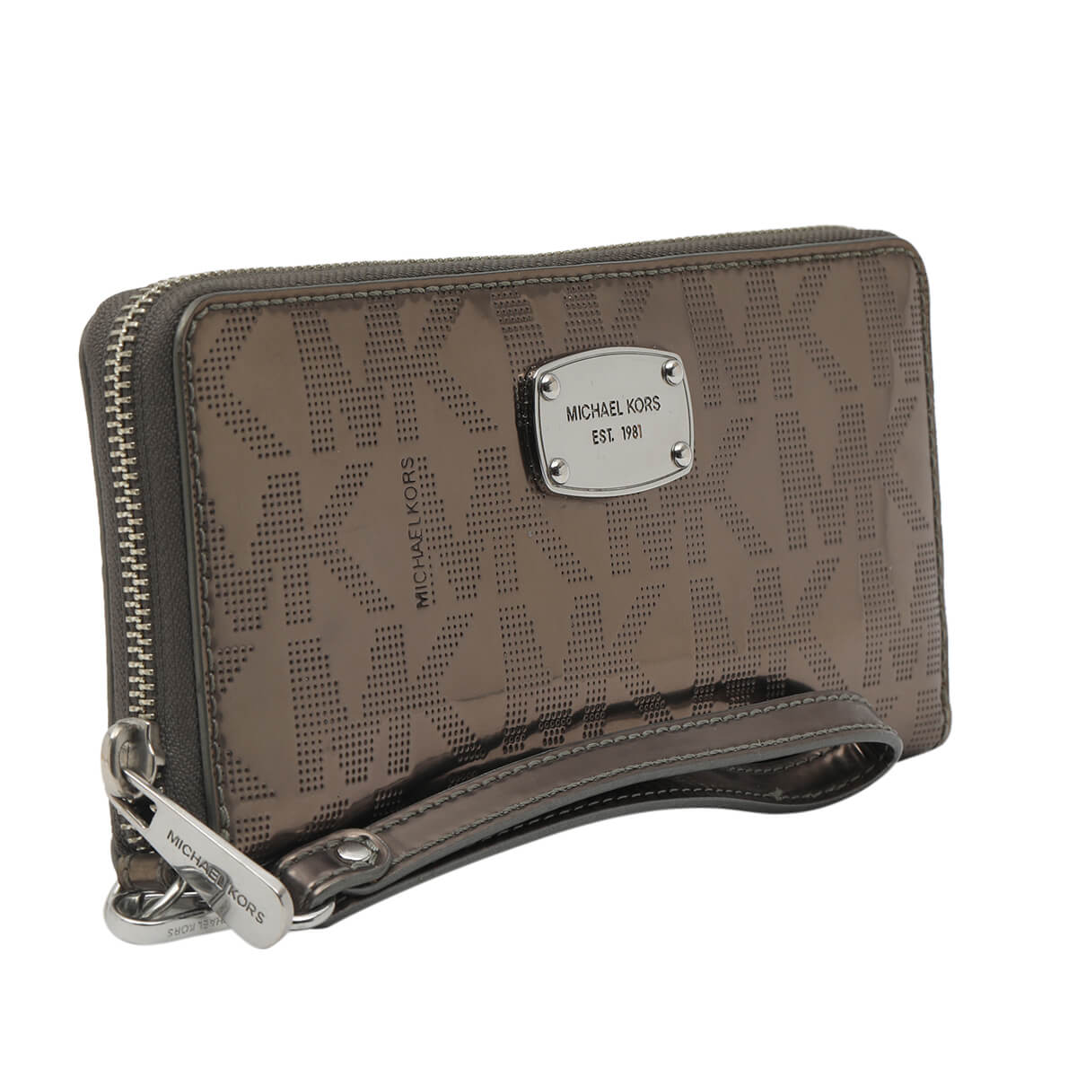 Grey Patent Leather Wallet