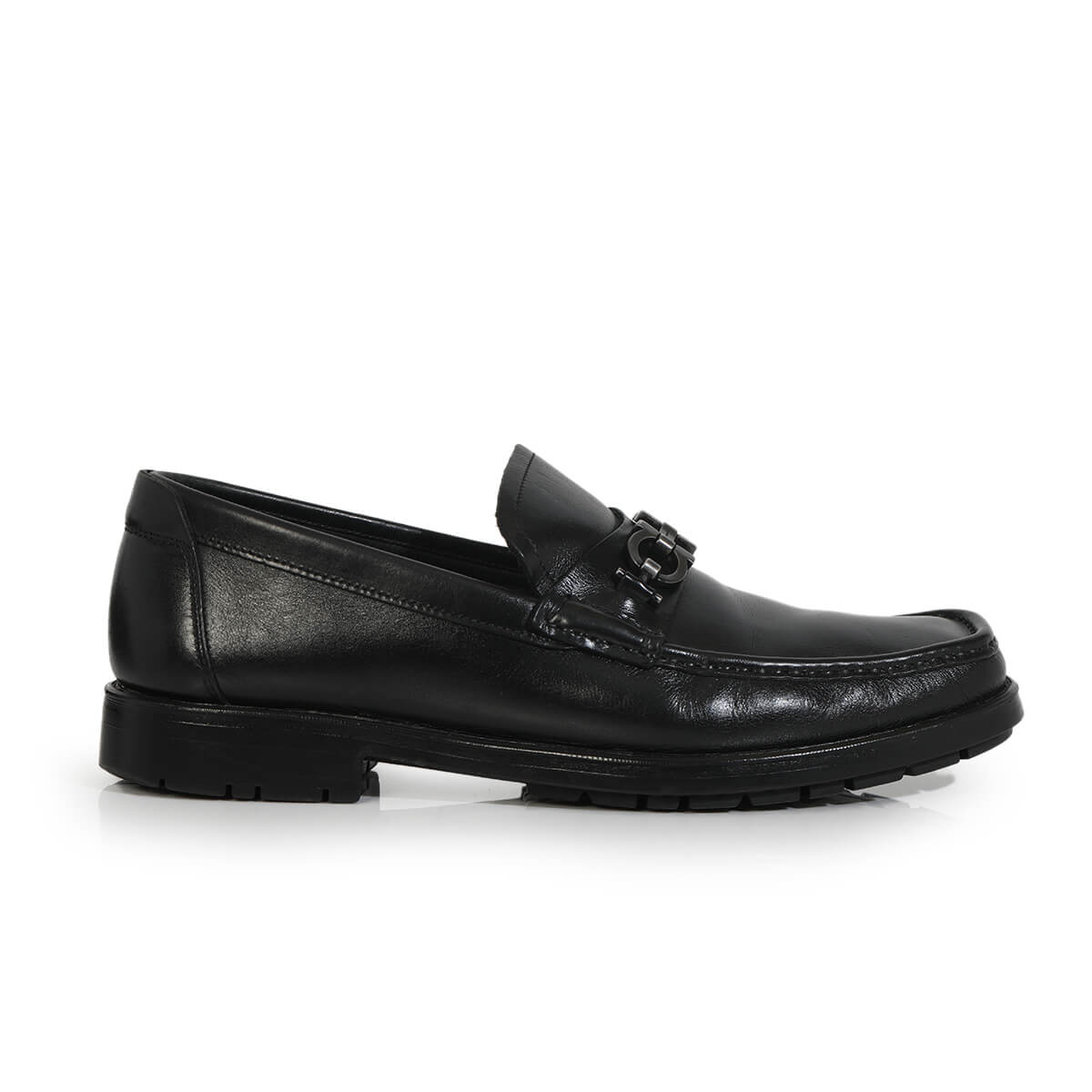 Black Leather Dress Loafers/Size-9.5D