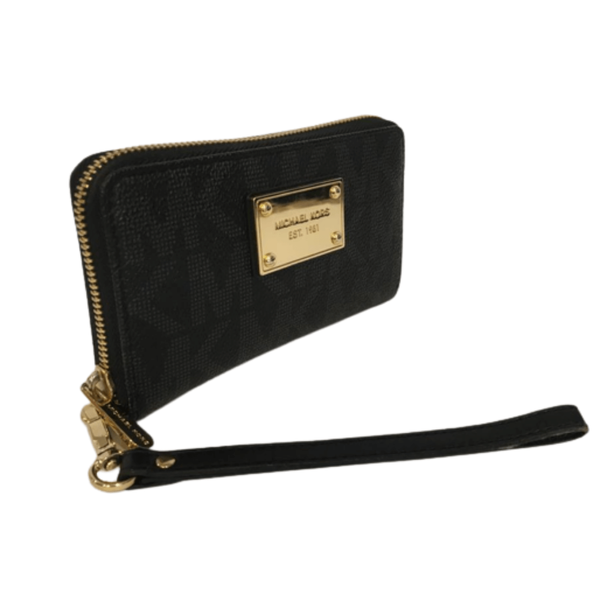Black Leather Wristlet
