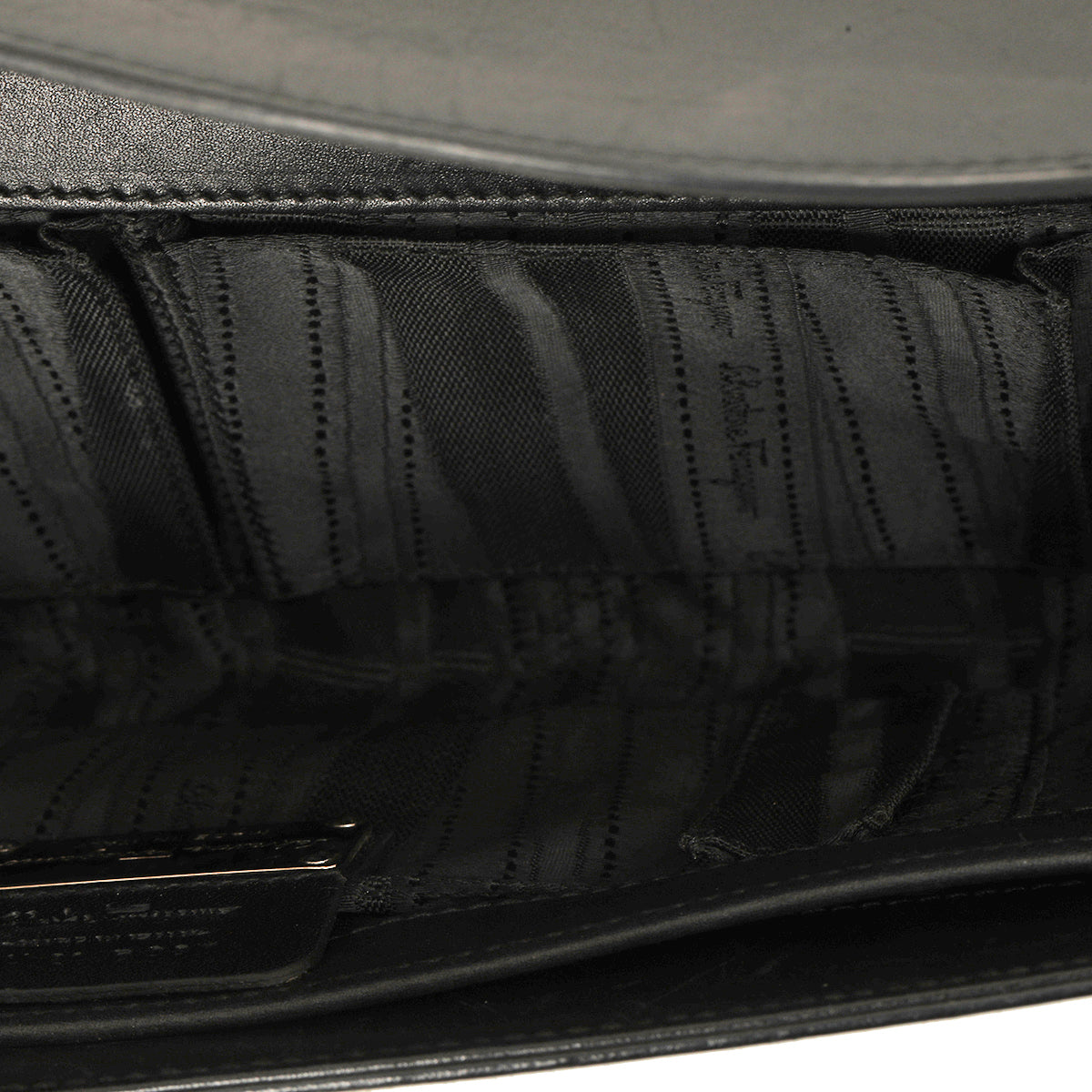 Black leather Wristlet Clutch One Size