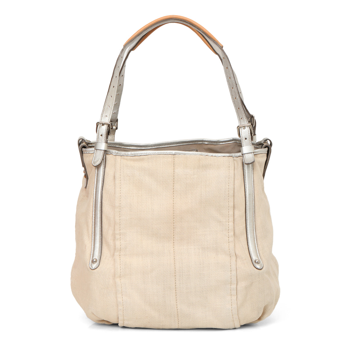 Beige Linen G-Line Easy Sacca Grande Tote Bag