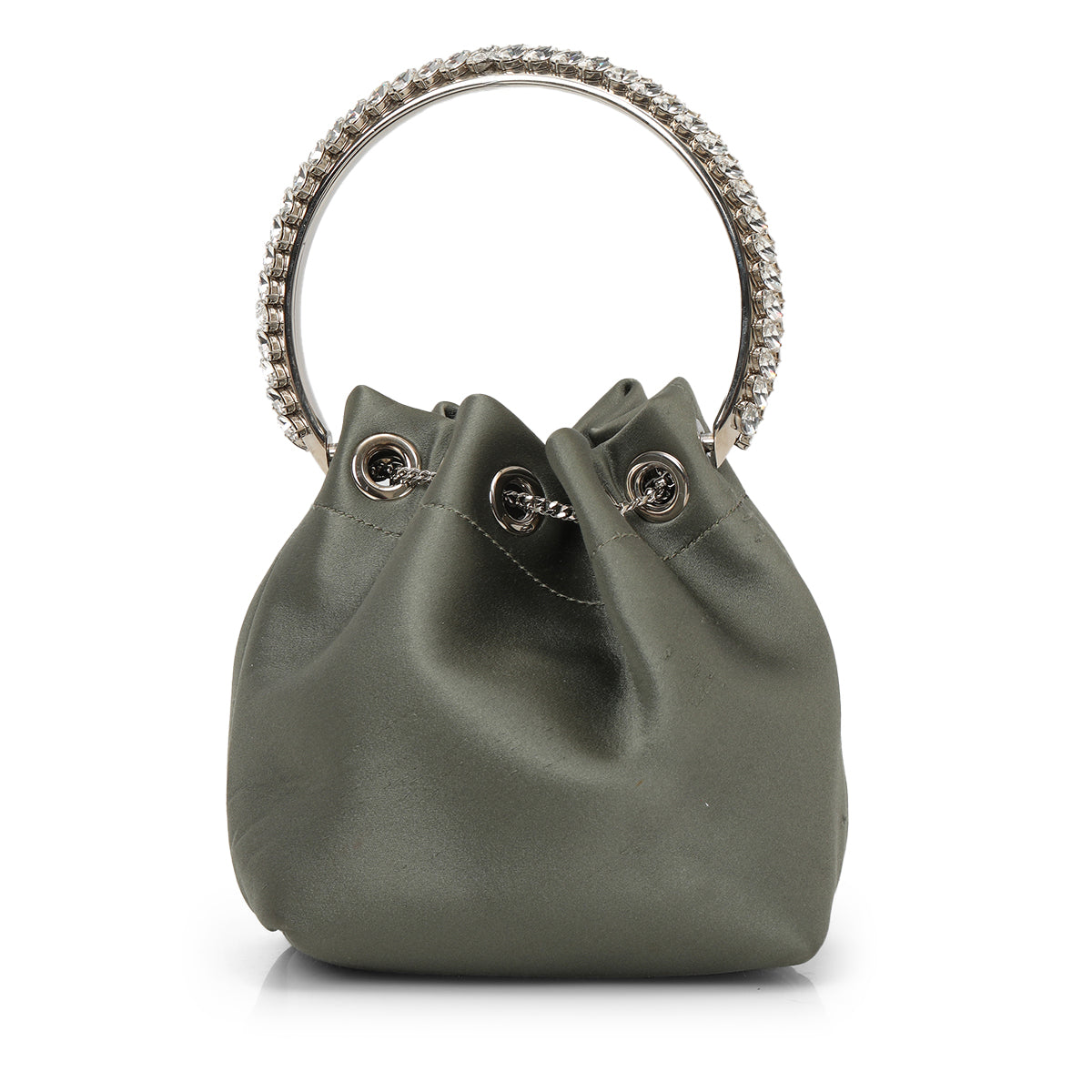 Bon Bon Mini Satin Bag With Metal Top Handle