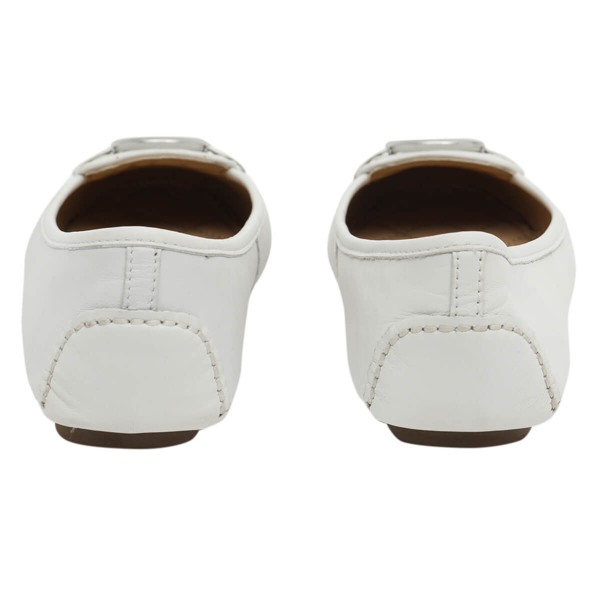 White Leather Ballerina/Size-8.5M