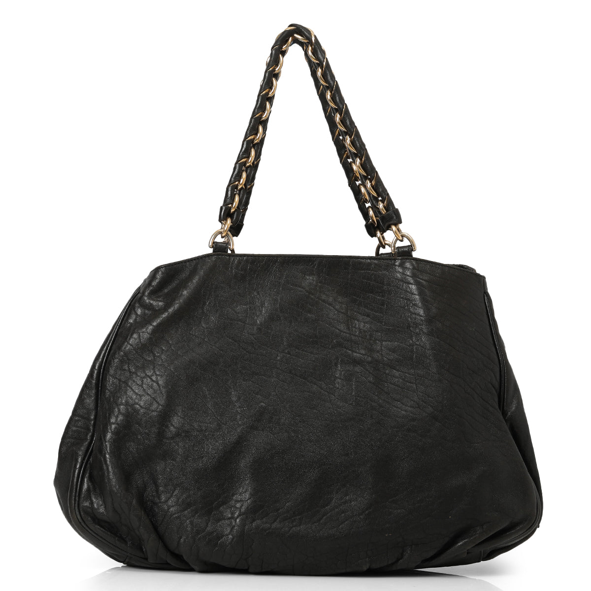 Large Leather Mia Chain Tote Large