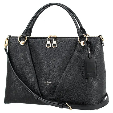 Black Monogram Empreinte Leather V MM Tote Bag