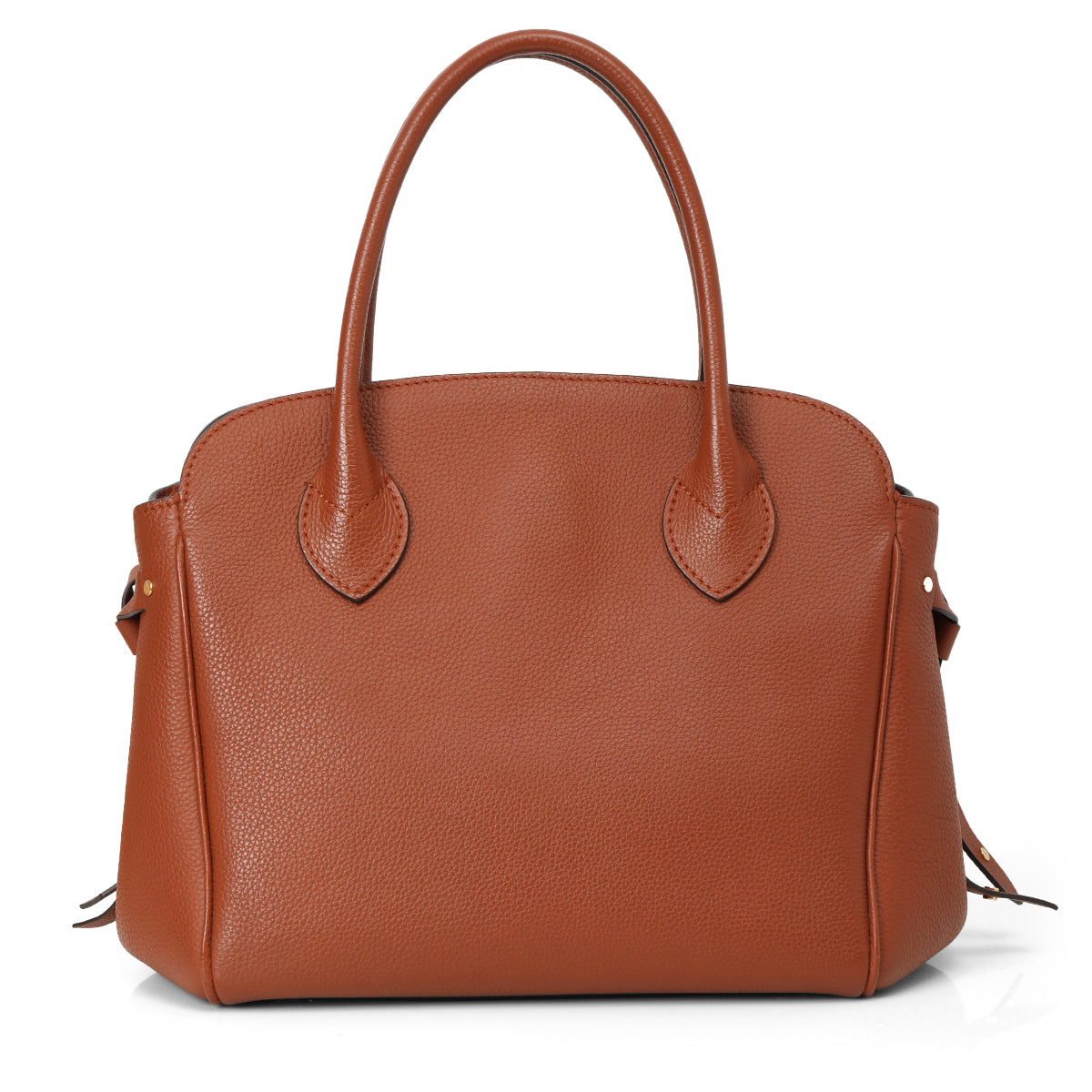 Brown Calfskin Leather Milla PM Satchel Bag