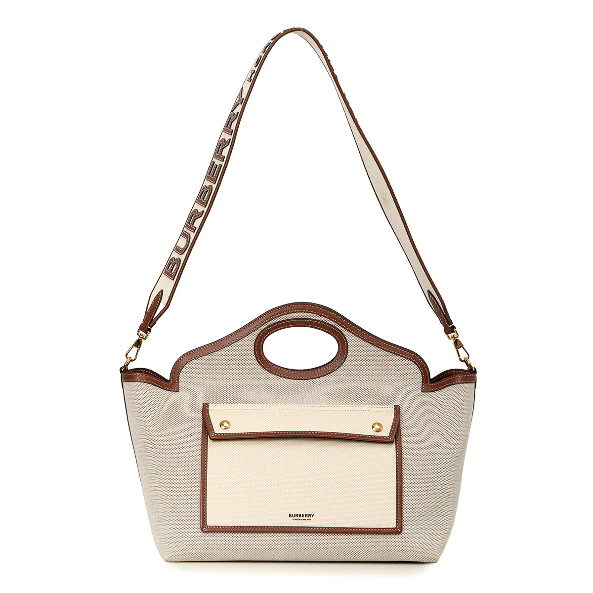 Horseferry Print Canvas Pocket Tote One Size