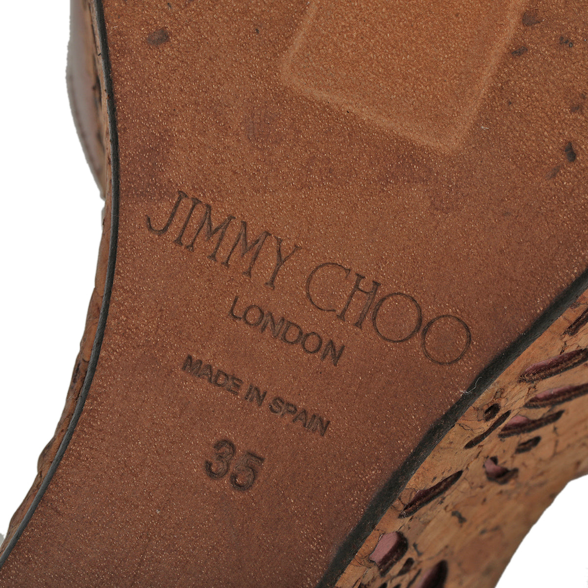 Nude Patent Perfume Cork Wedges - Size 35