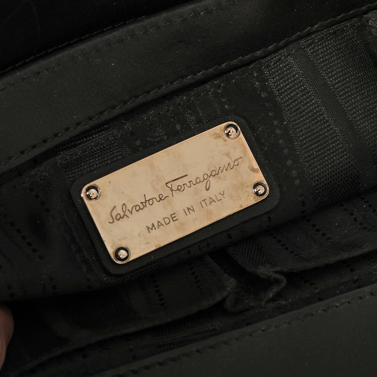 Black leather Wristlet Clutch One Size