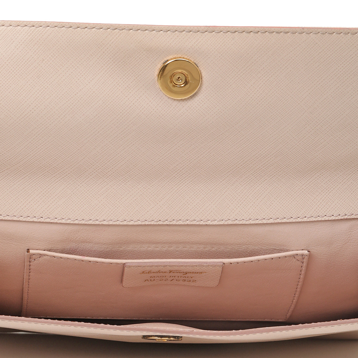 Beige leather Miss Varamah clutch