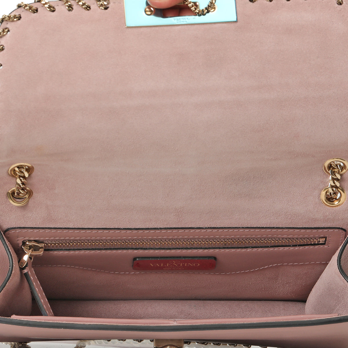 Rockstud Demilune Chain Shoulder Bag One Size
