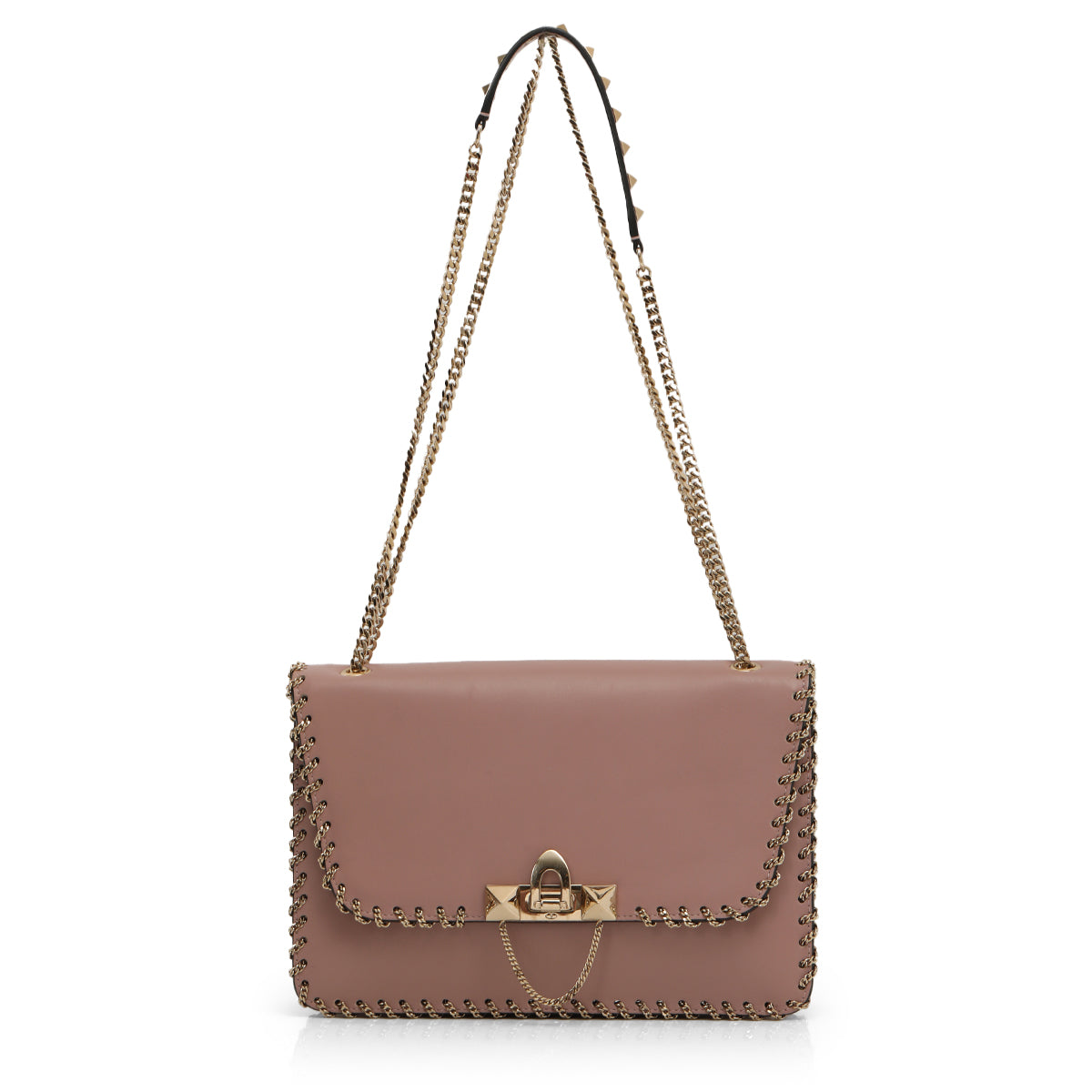 Rockstud Demilune Chain Shoulder Bag One Size