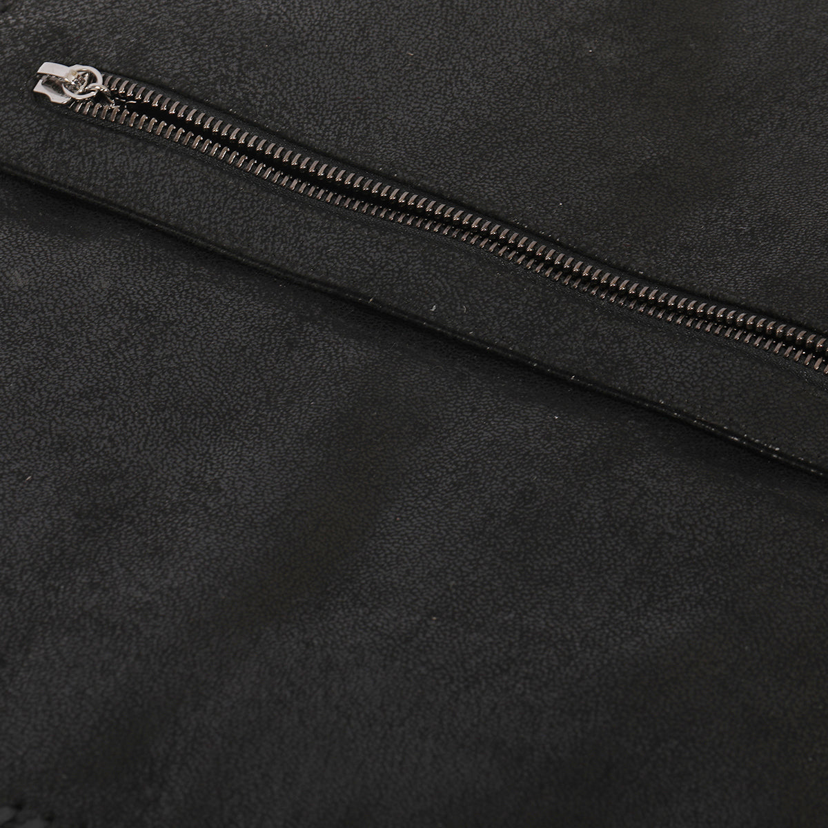 Black Faux Leather Crystal Embellished Jewelled Foldover Clutch
