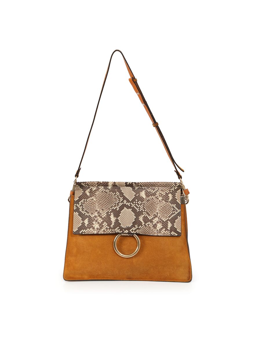 Medium Python Faye Shoulder Bag