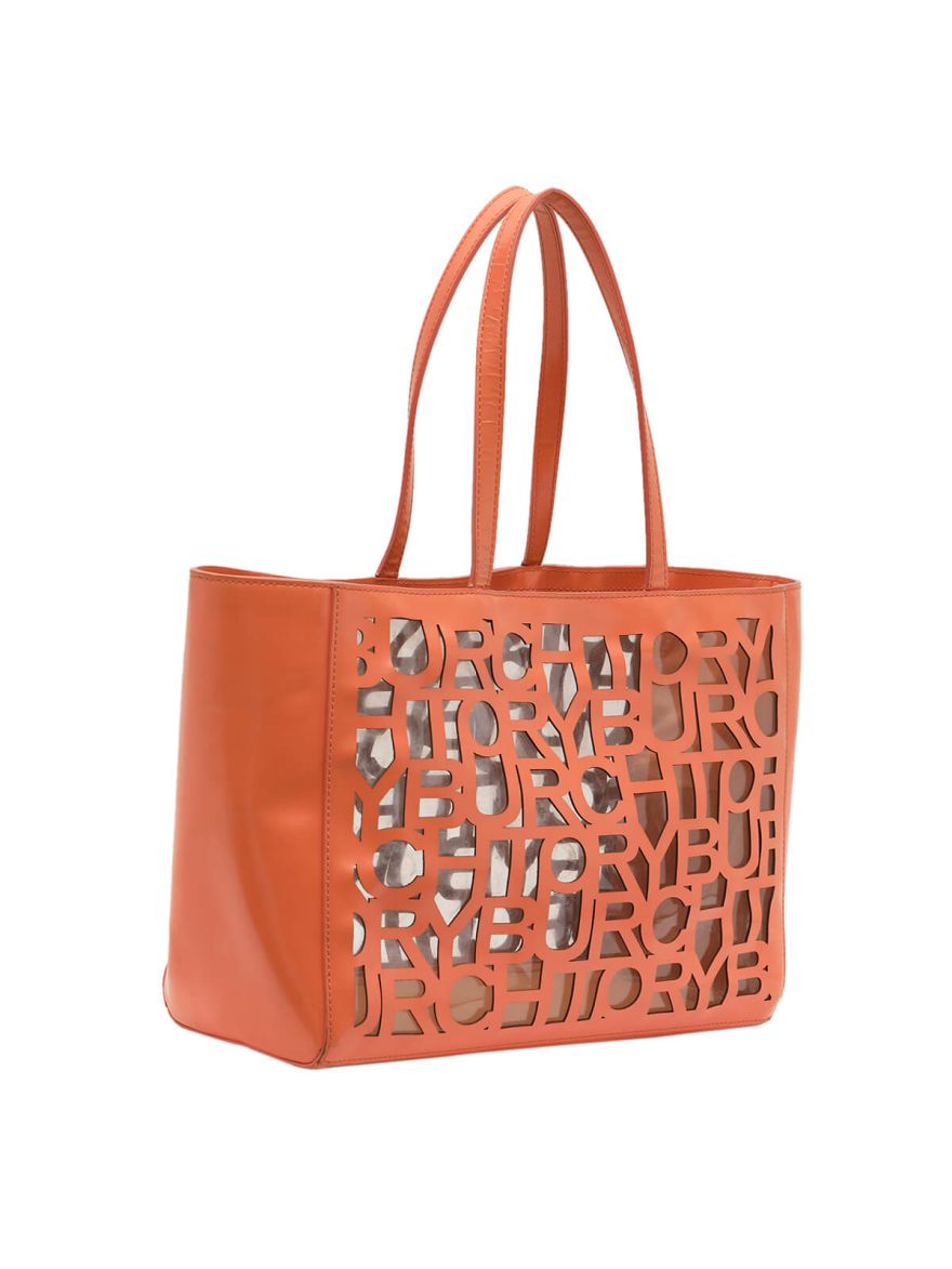 Perforated Orange Shoulder Bag