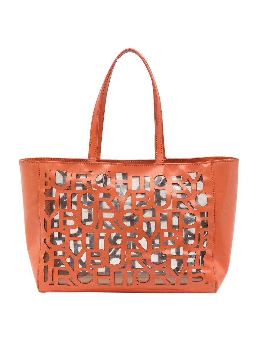 Perforated Orange Shoulder Bag