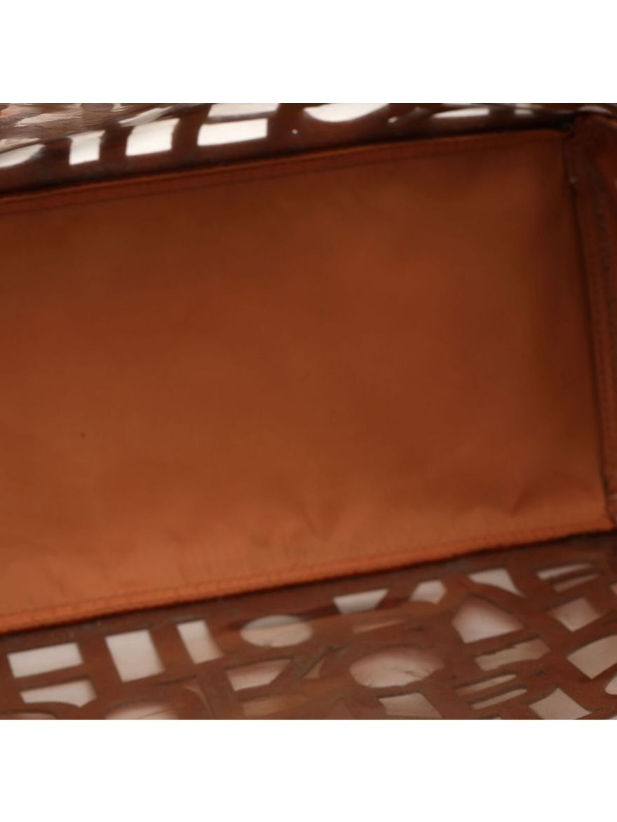 Perforated Orange Shoulder Bag