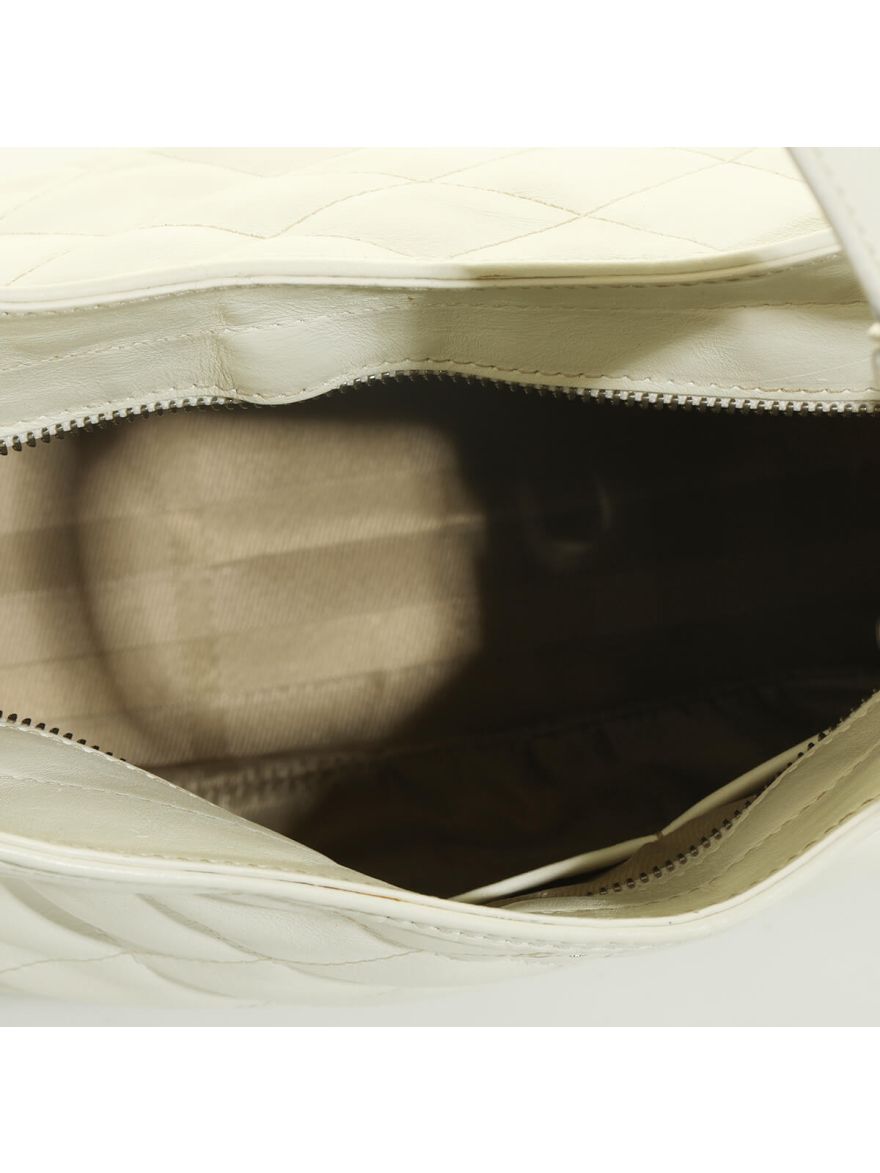 White Quilted Hobo Bag