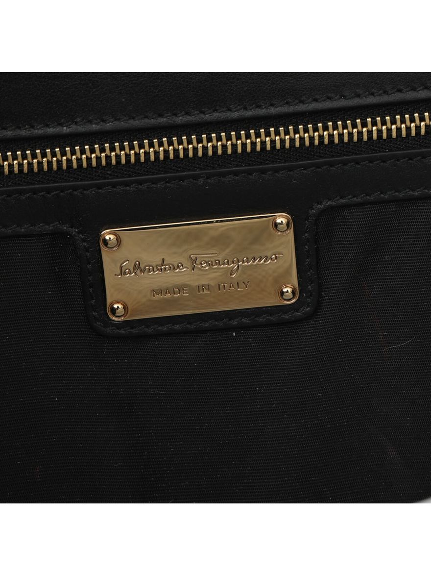 Black Patent Leather Flap Sling Bag