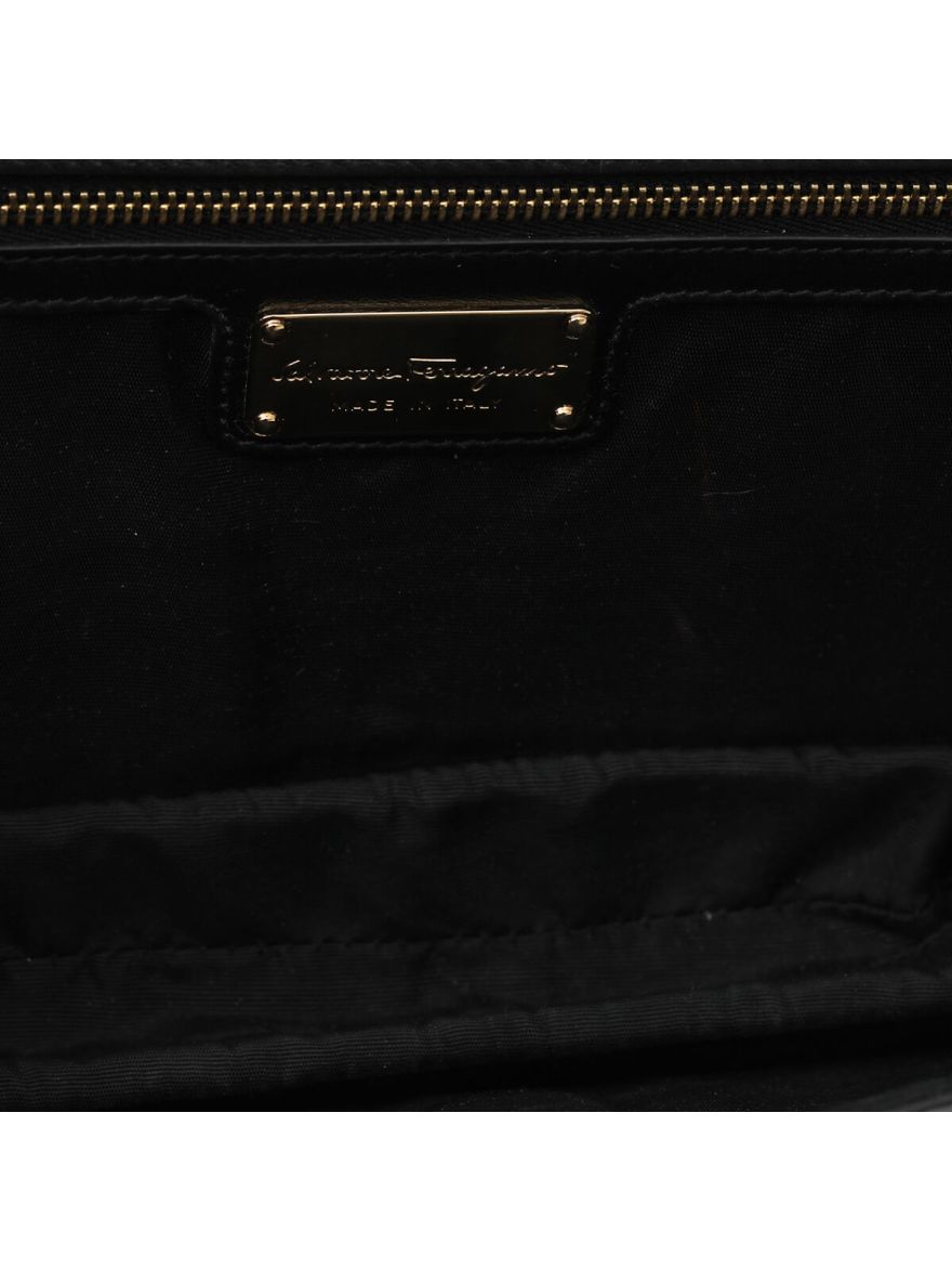 Black Patent Leather Flap Sling Bag