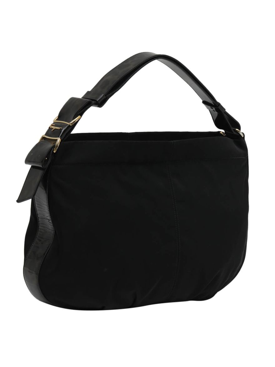 Black Vara Nylon Shoulder Bag