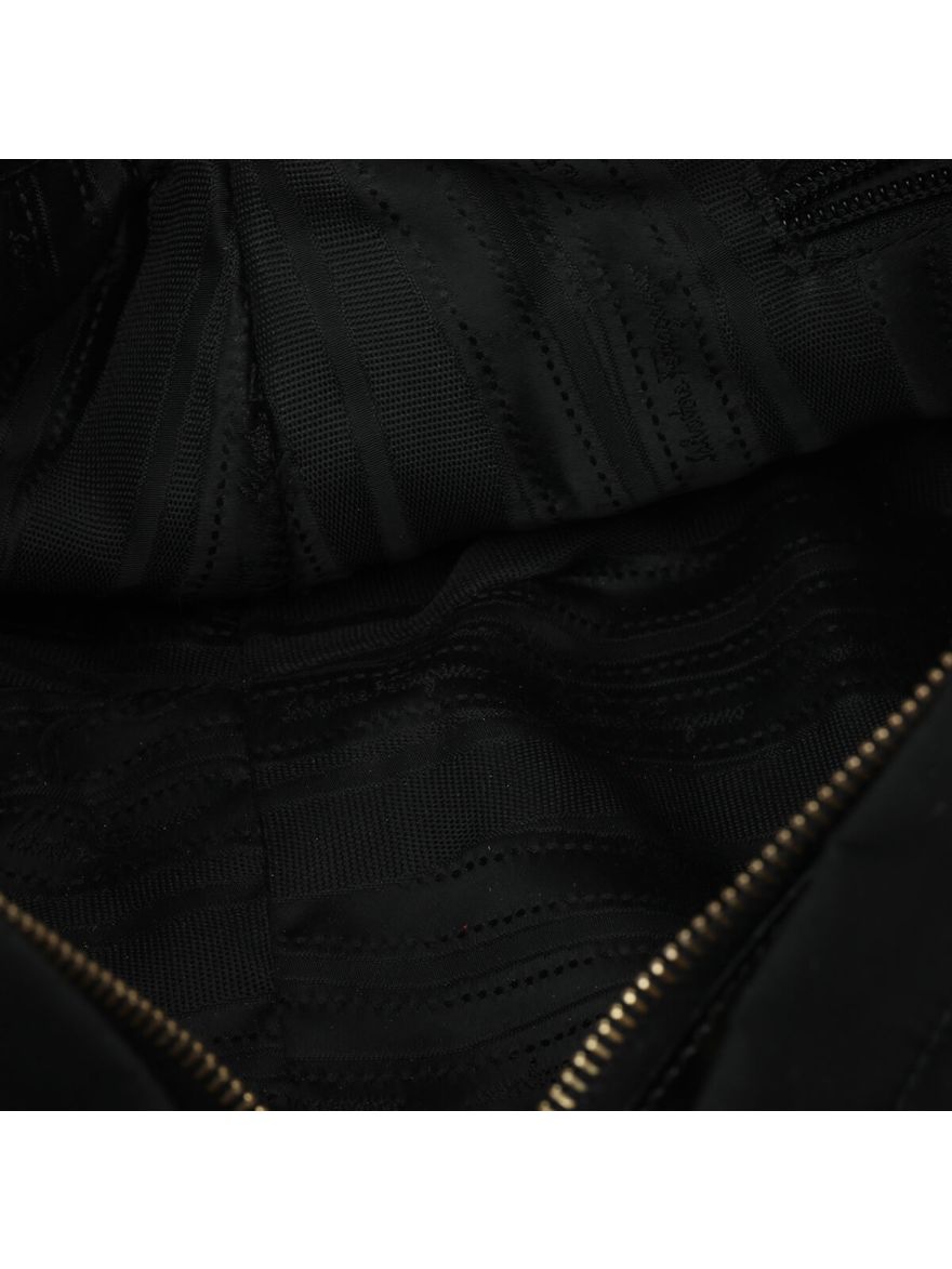 Black Vara Nylon Shoulder Bag