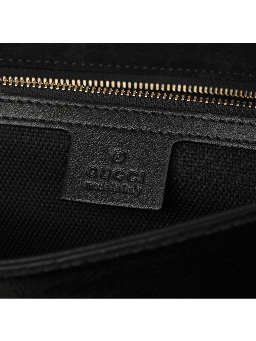 Black Leather Soho Clutch Small