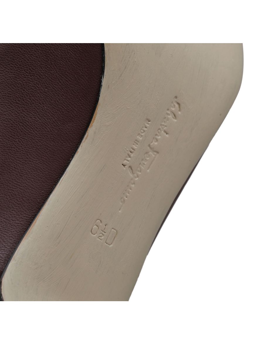 Burgundy Leather Pimpa Vara Heels/Size-6.5 D