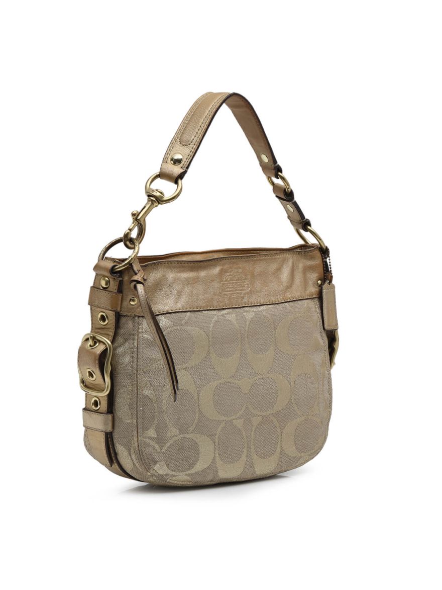 Golden Fabric Shoulder Bag