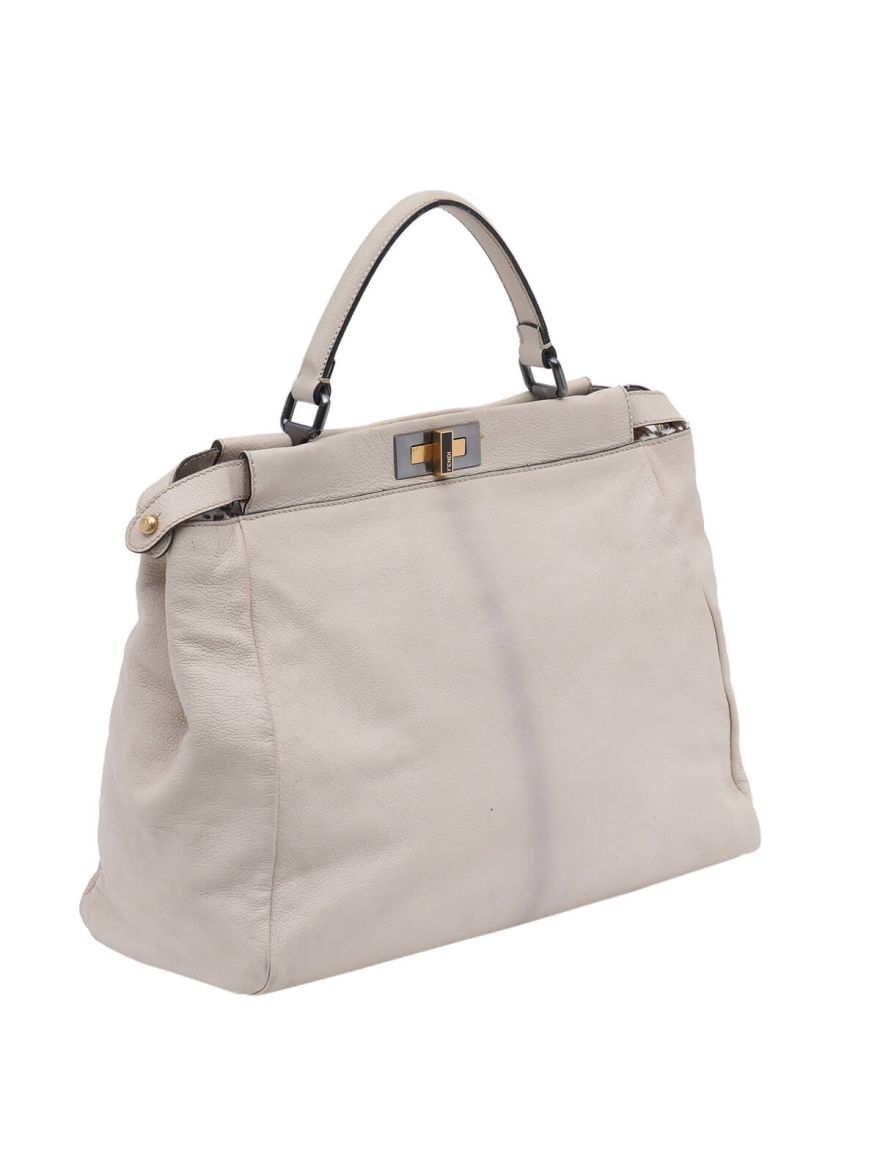 Leopard-Lined Print Peekaboo Handbag