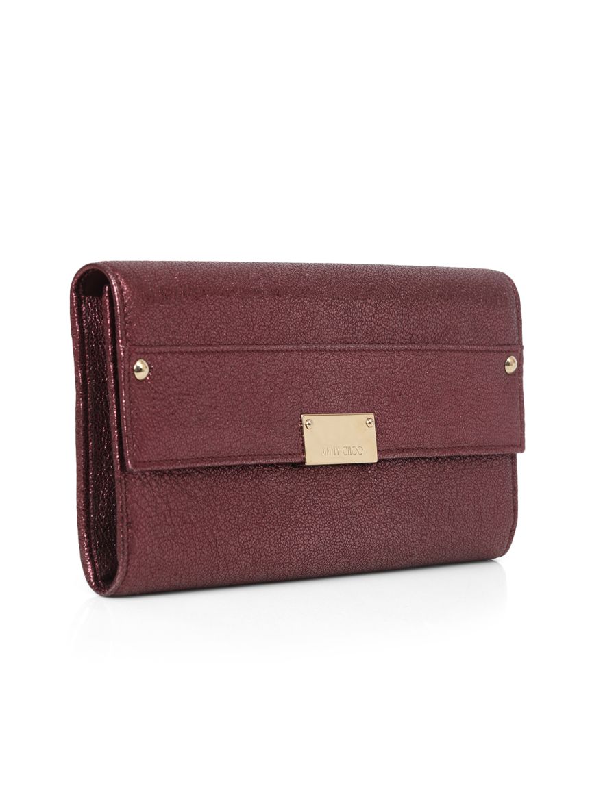 Burgundy Reese Clutch Small
