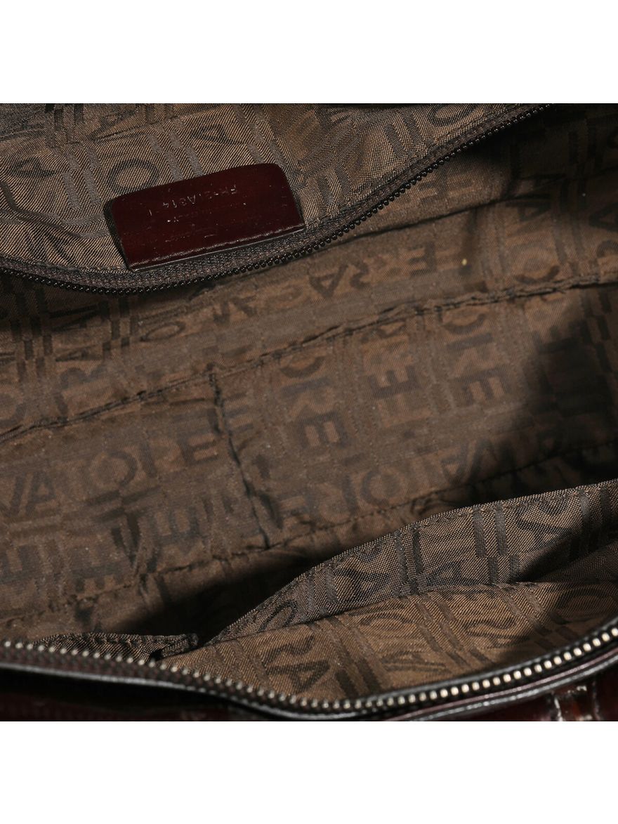 Brown Patent Leather Handbag