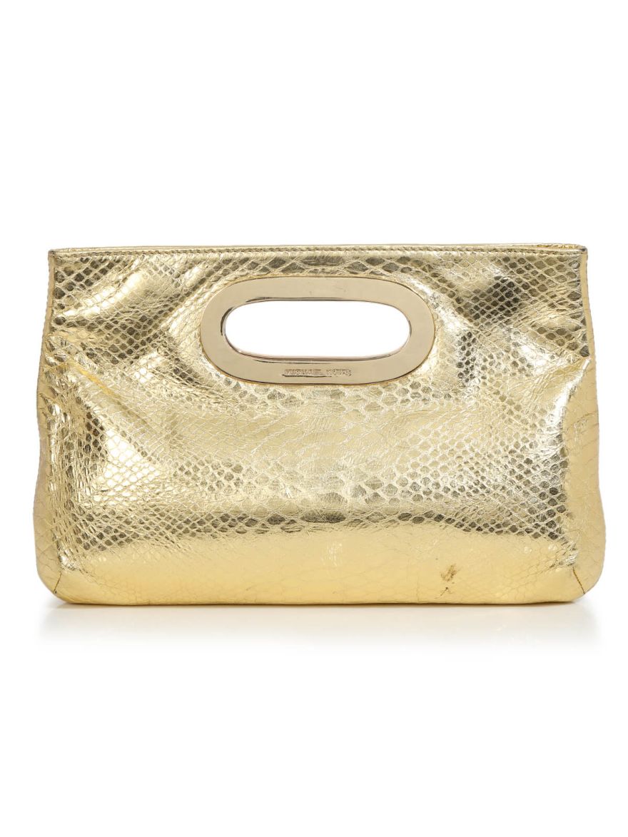 Berkley Golden Leather Clutch