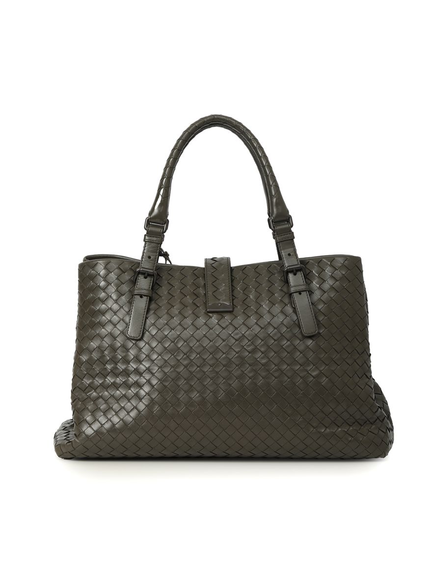 Roma Grey Shoulder Bag Large