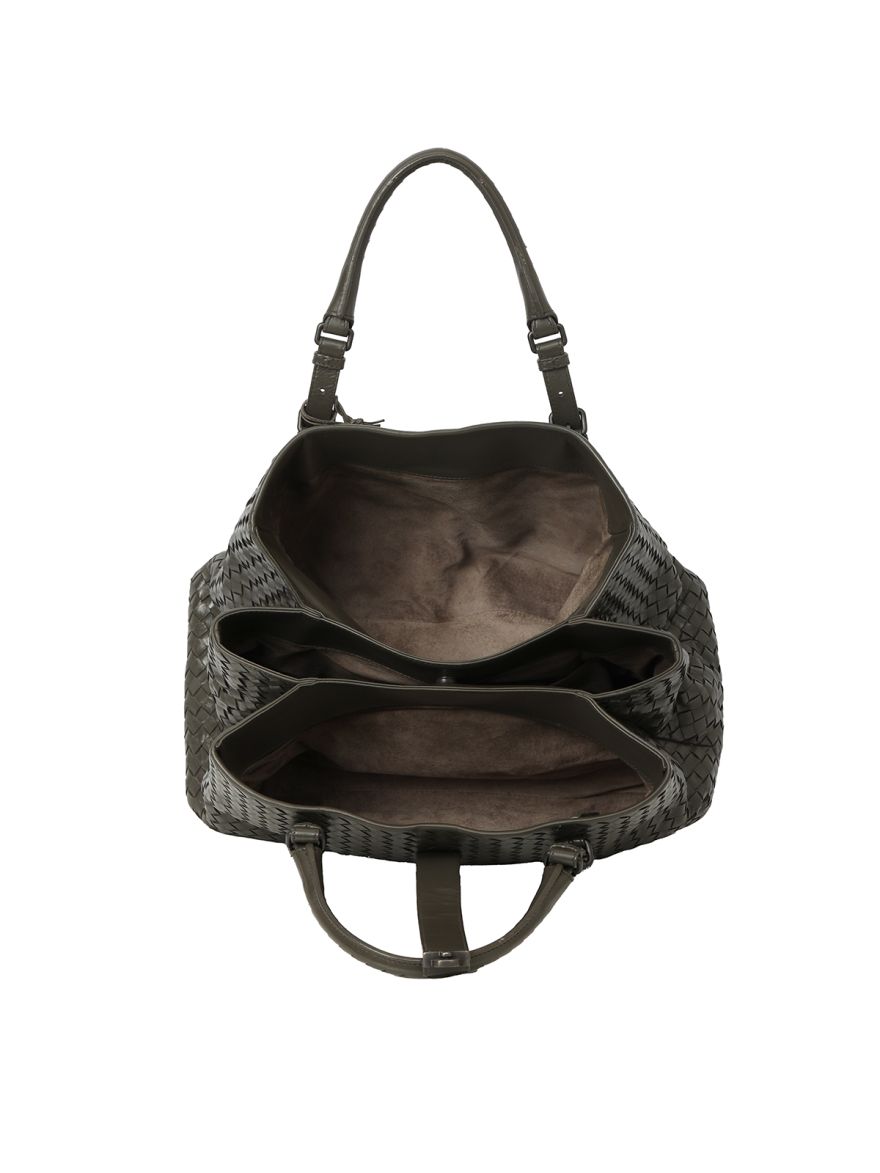 Roma Grey Shoulder Bag Large