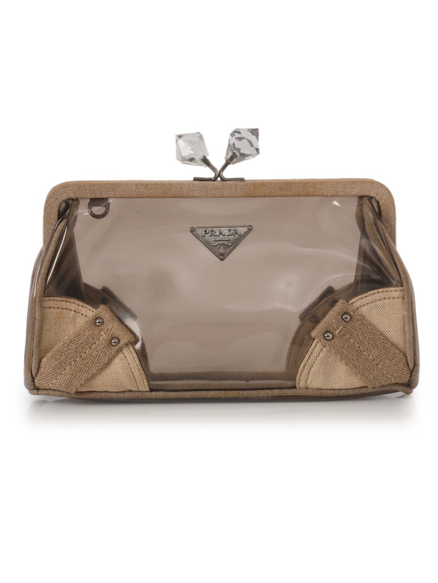 Crystal Pvc Kisslock Clutch One Size