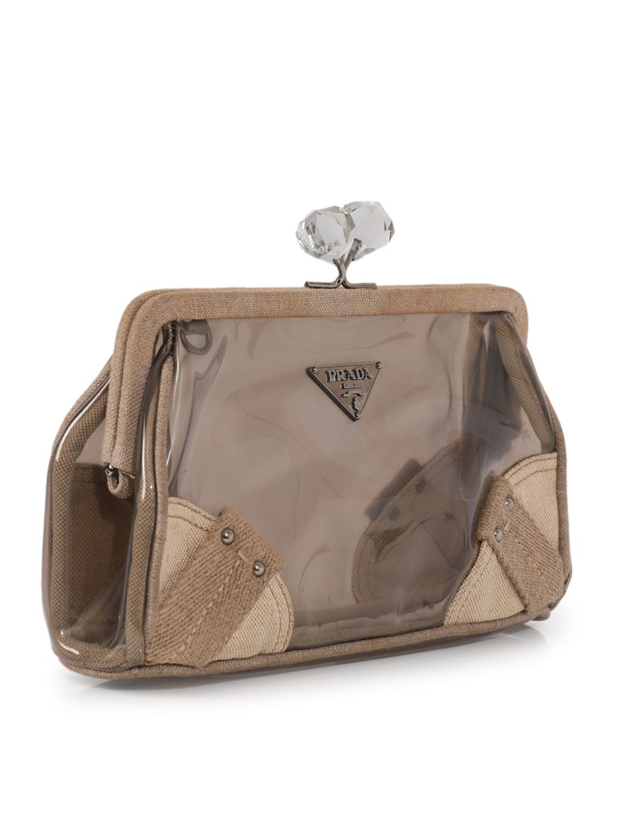 Crystal Pvc Kisslock Clutch One Size