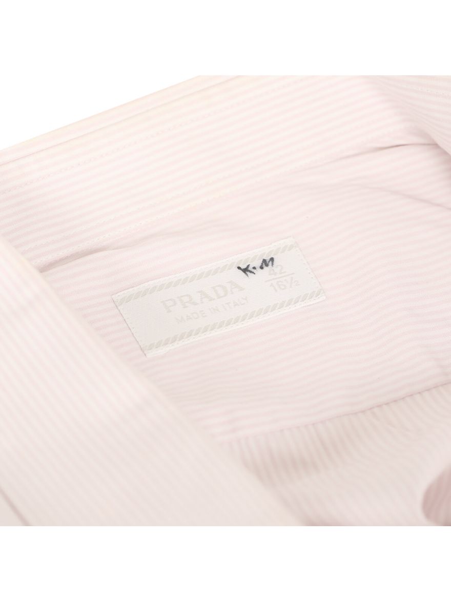 Pink & White Striped Men's Shirt/Size-42