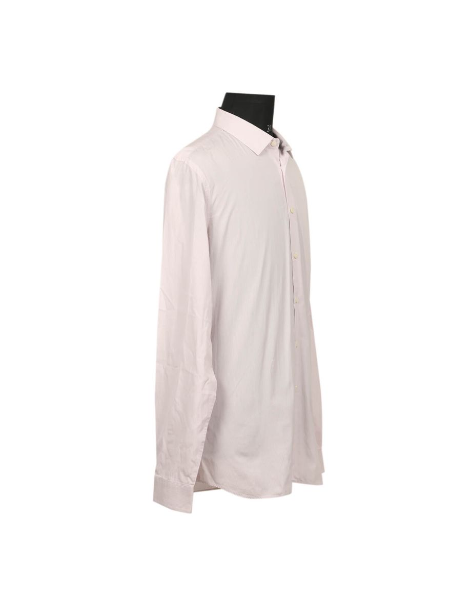 Pink & White Striped Men's Shirt/Size-42
